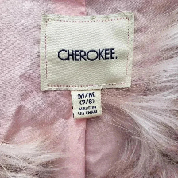 Cherokee Faux Fur Vest Pink Girls Size M - Picture 4 of 6